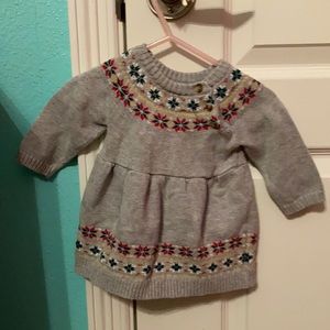 Infants Christmas sweater dress.
